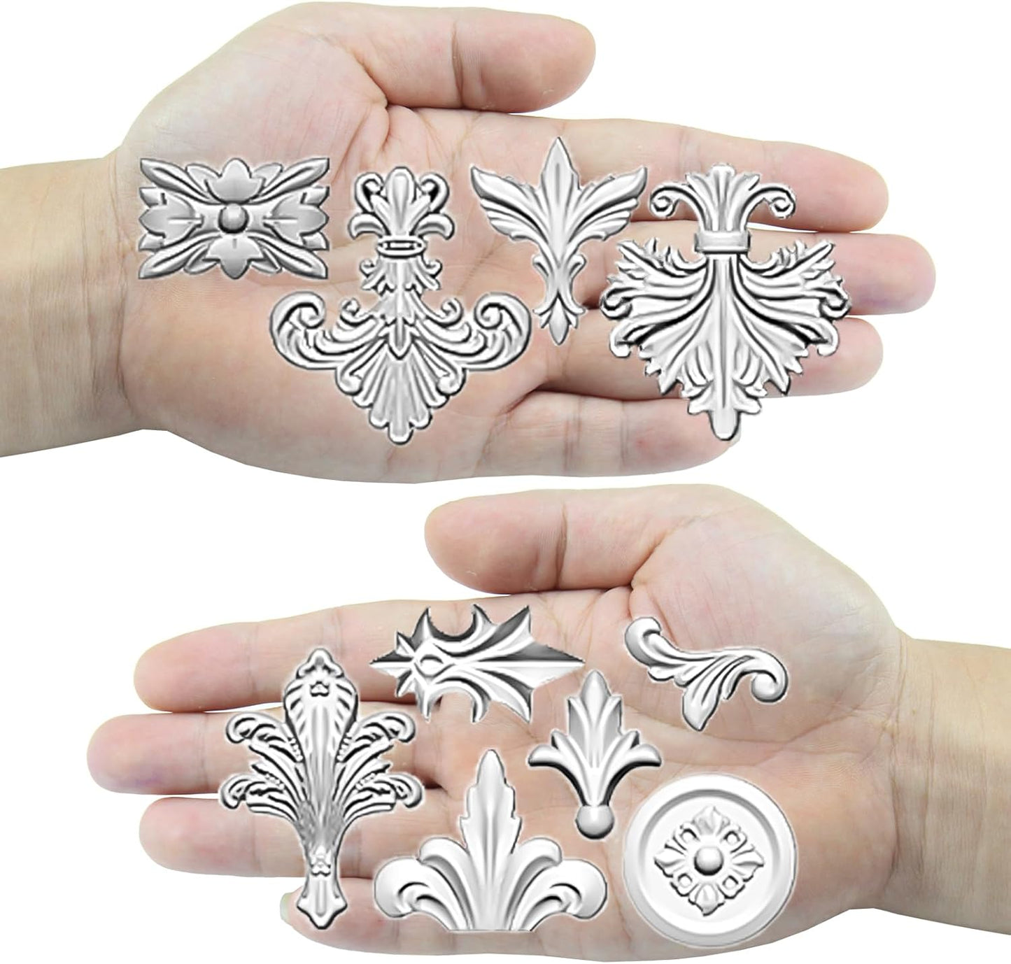 Baroque Medallion Mold for Polyclay Air Dry Clay Plaster