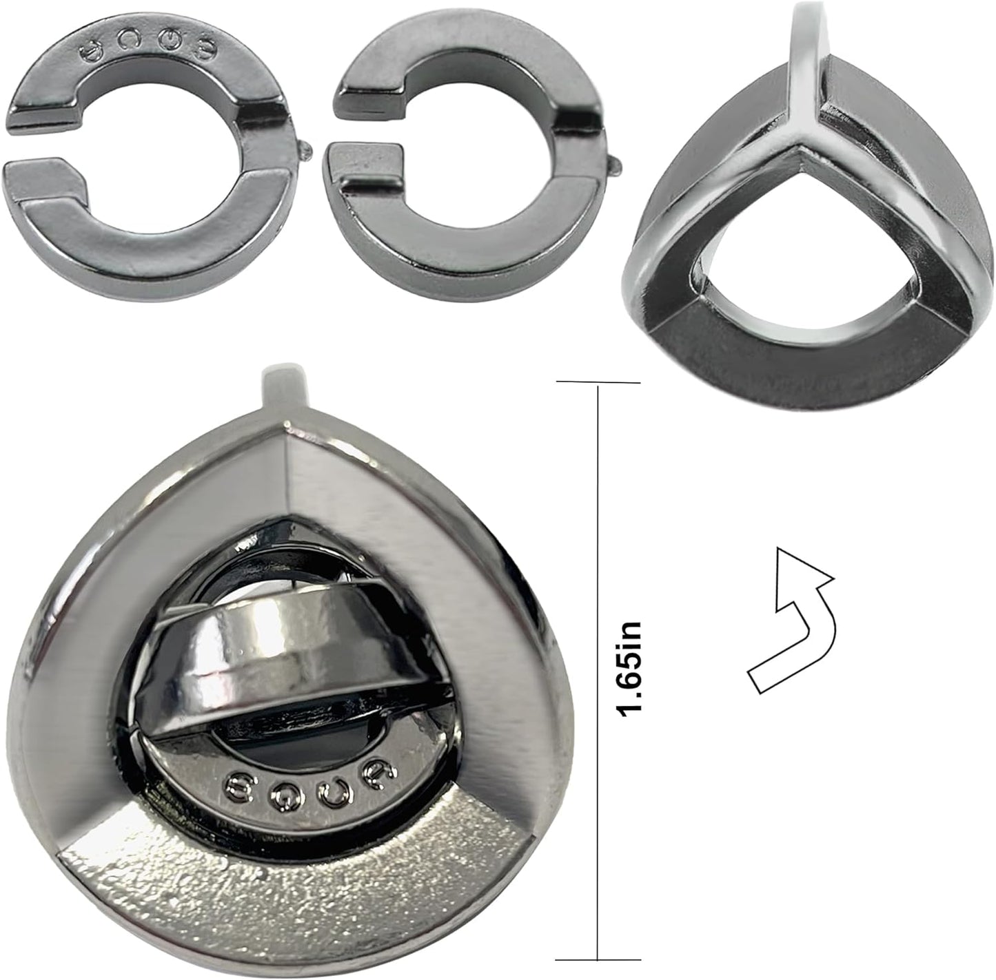 Metal Brain Teasers Puzzles 3PCS Unlock Interlocking Puzzles IQ Logic Test Disentanglement Educational Toy for Kids Adults