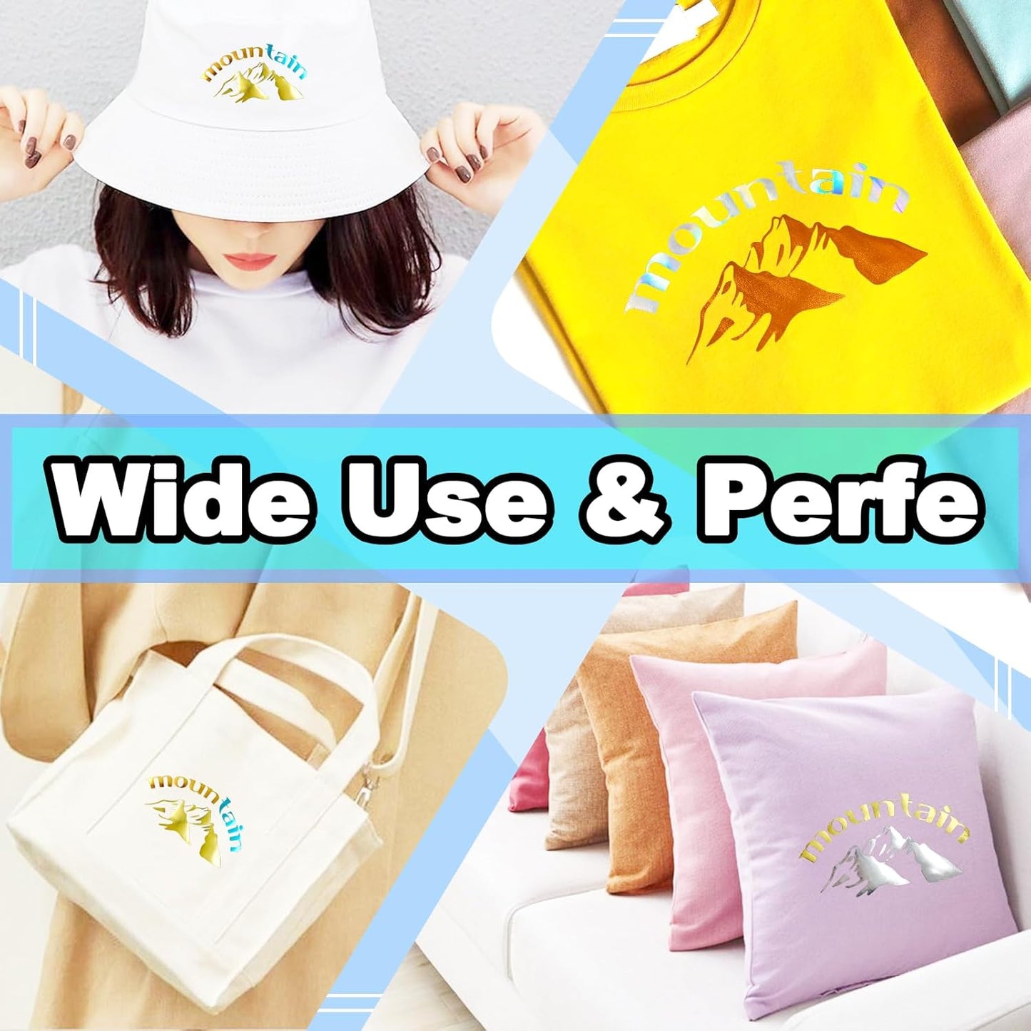 Heat Transfer Vinyl Metallic Rose Gold Foil 12"*6Ft Bundle Chrome HTV Pack in Vibrant Colors for Stunning T-Shirt Designs! Perfect for DIY Heat Transfer Vinyl (Rose Gold, 12Inch*6Ft)