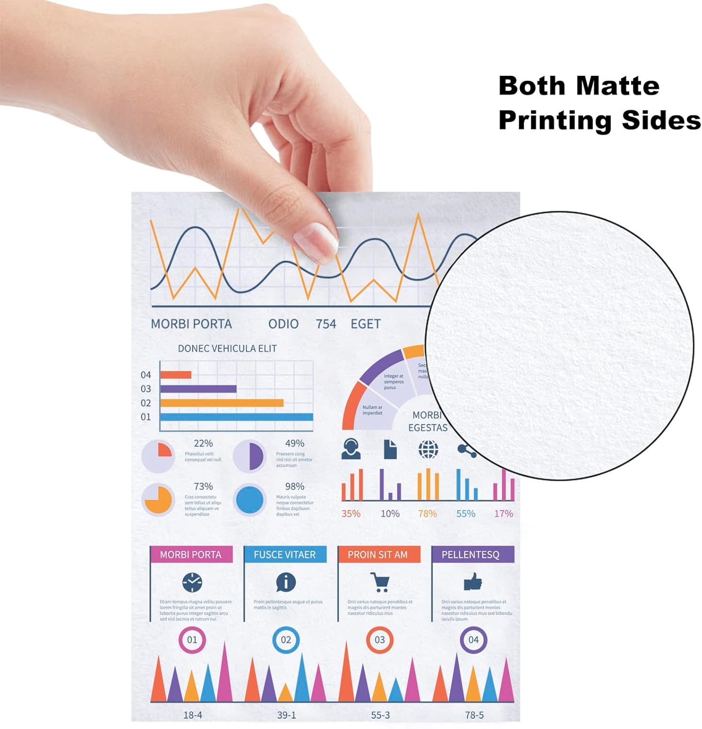 Uinkit Brochure Paper Glossy Double Sided 8.5x11 Inkjet 37lb 140gsm Dye ink Thin Photo Picture Flyer Calendar Magazine CD Cover letter (100, 11x17-matte)