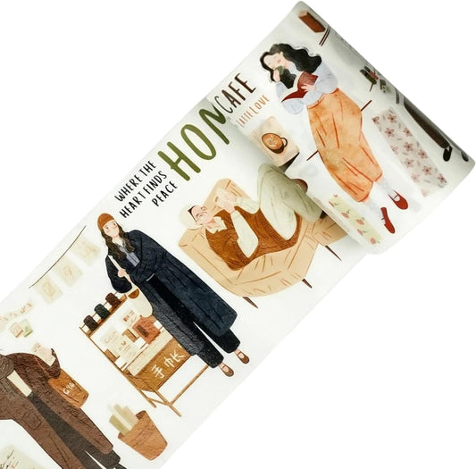 WT Pre-Cut Planner's Day 1 Washi Tape, Single Roll, Original Designs, Decorative Masking Tape for Journals, Planners, Scrapbooking, DIY Paper Projects