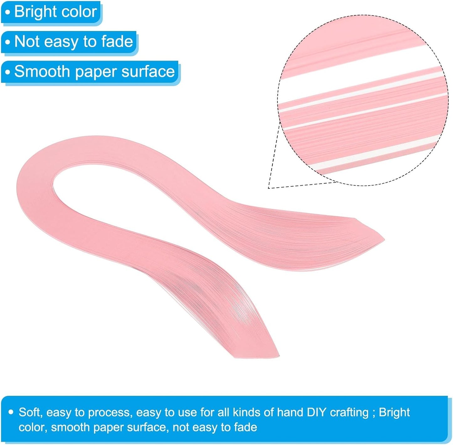 PATIKIL Quilling Strips Paper 600pcs 1.5mm 39cm Origami Paper Quilling Kits for Art DIY Hand Craft Christmas, Hot Pink