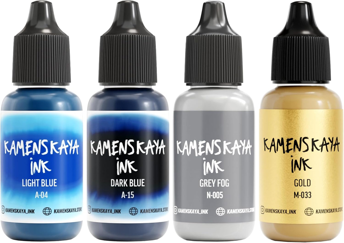 Alcohol Ink Set #13: Matched Color Combination of Alcohol Inks, 4 pcs. 0.51 fl oz (15 ml) Each