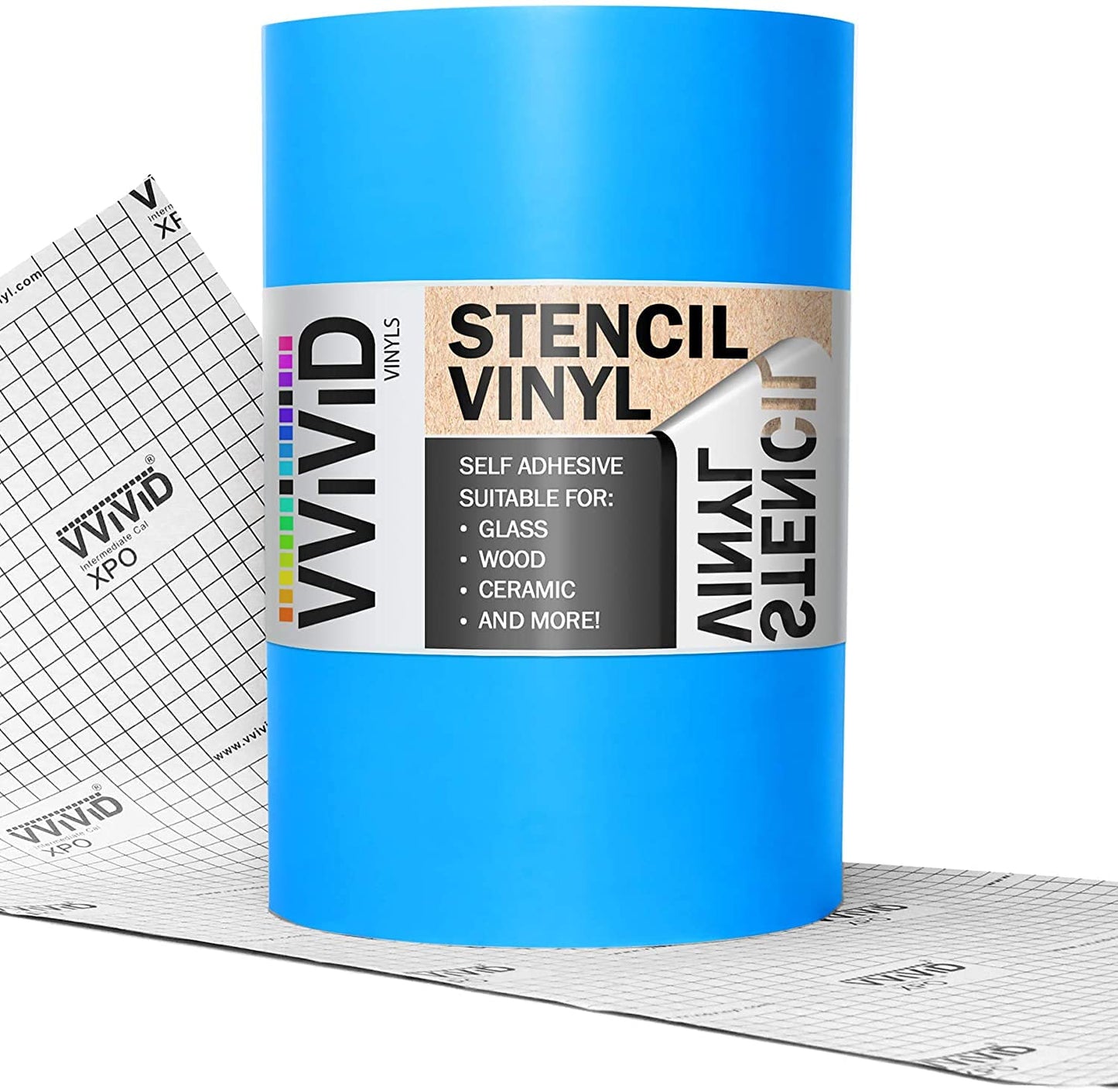VViViD Blue Stencil Vinyl Masking Film with Anti-Bleed Technology (24" x 28ft)