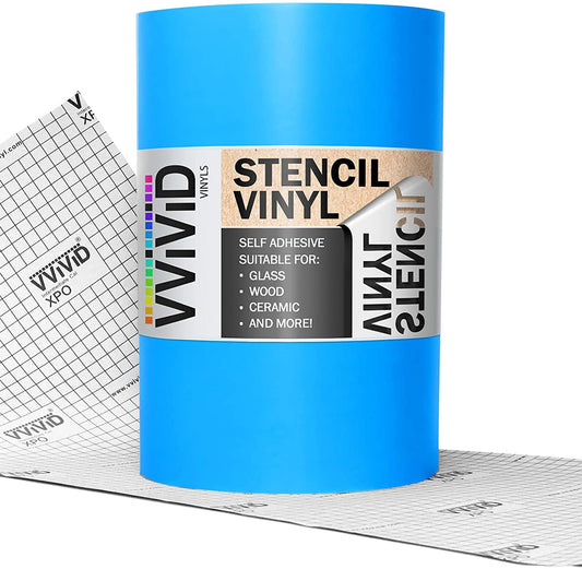 VViViD Blue Stencil Vinyl Masking Film with Anti-Bleed Technology (24" x 28ft)