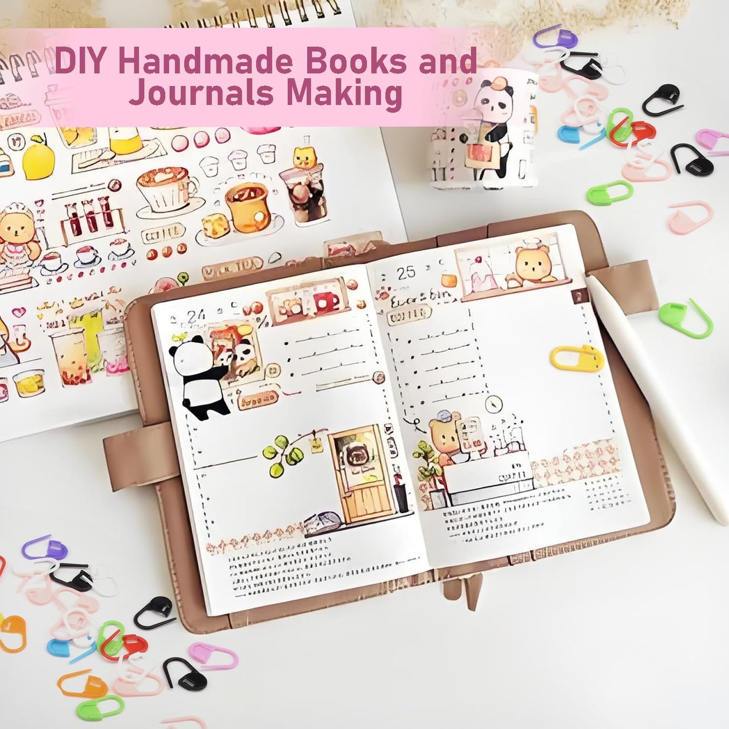 150 PCS Plastic Knitting Stitch Markers for Crocheting, Crochet Stitch Marker for Yarn Crafts Knitting Weaving Locking Plastic Safety Pins Crochet Supplies Accessories, Black