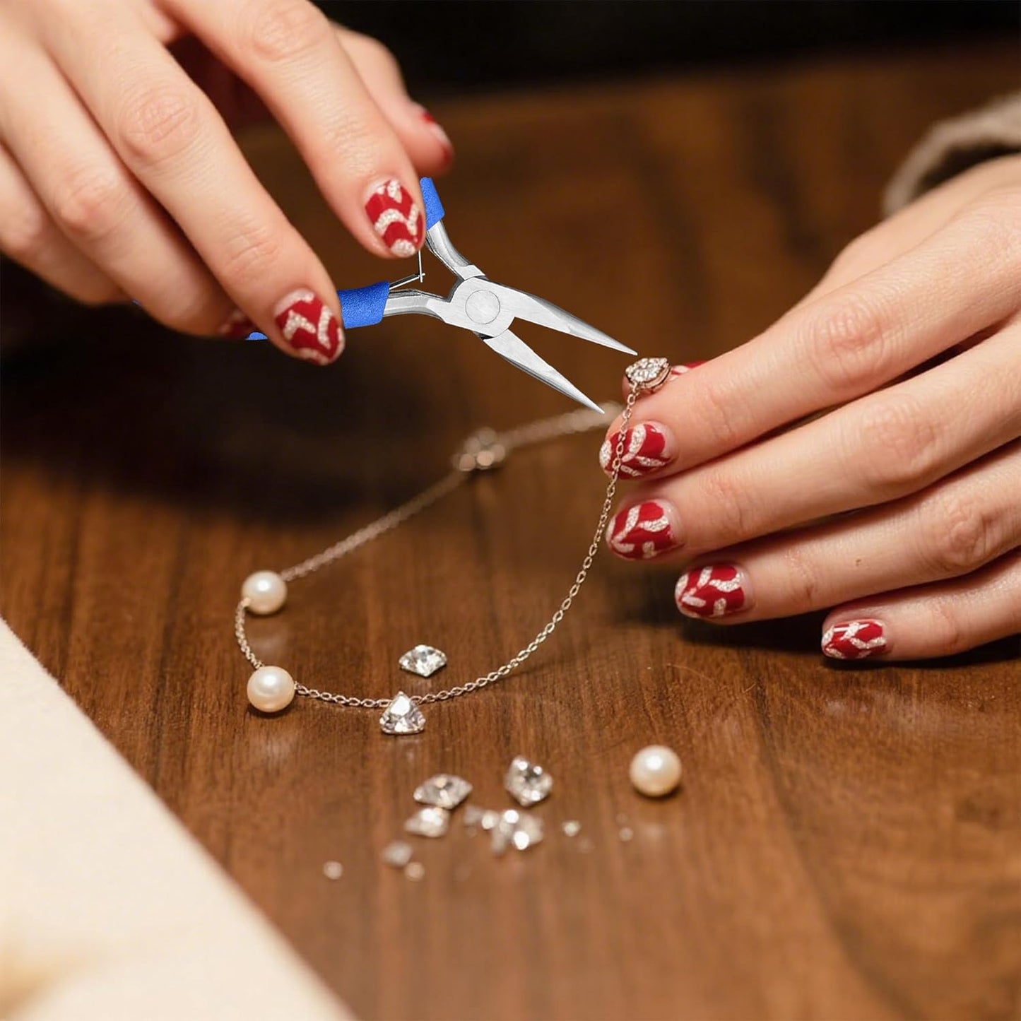 Jewelry Pliers, Needle Nose Jewelry Making Tools for Precision Crafting, Wire Bending and Repair