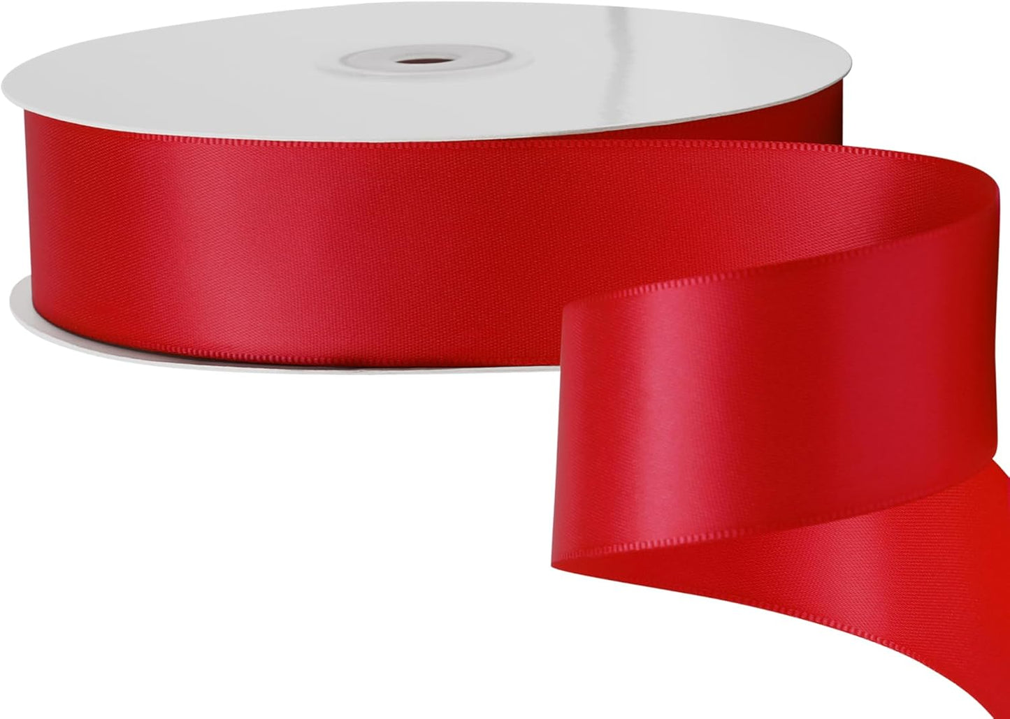 LIUYAXI Hot Red Double Faced Satin Ribbon, 1-1/2" X Continuous 50 Yards, Ribbons Perfect for Gift Wrapping Wedding DIY Craft Bow Making & Other Projects