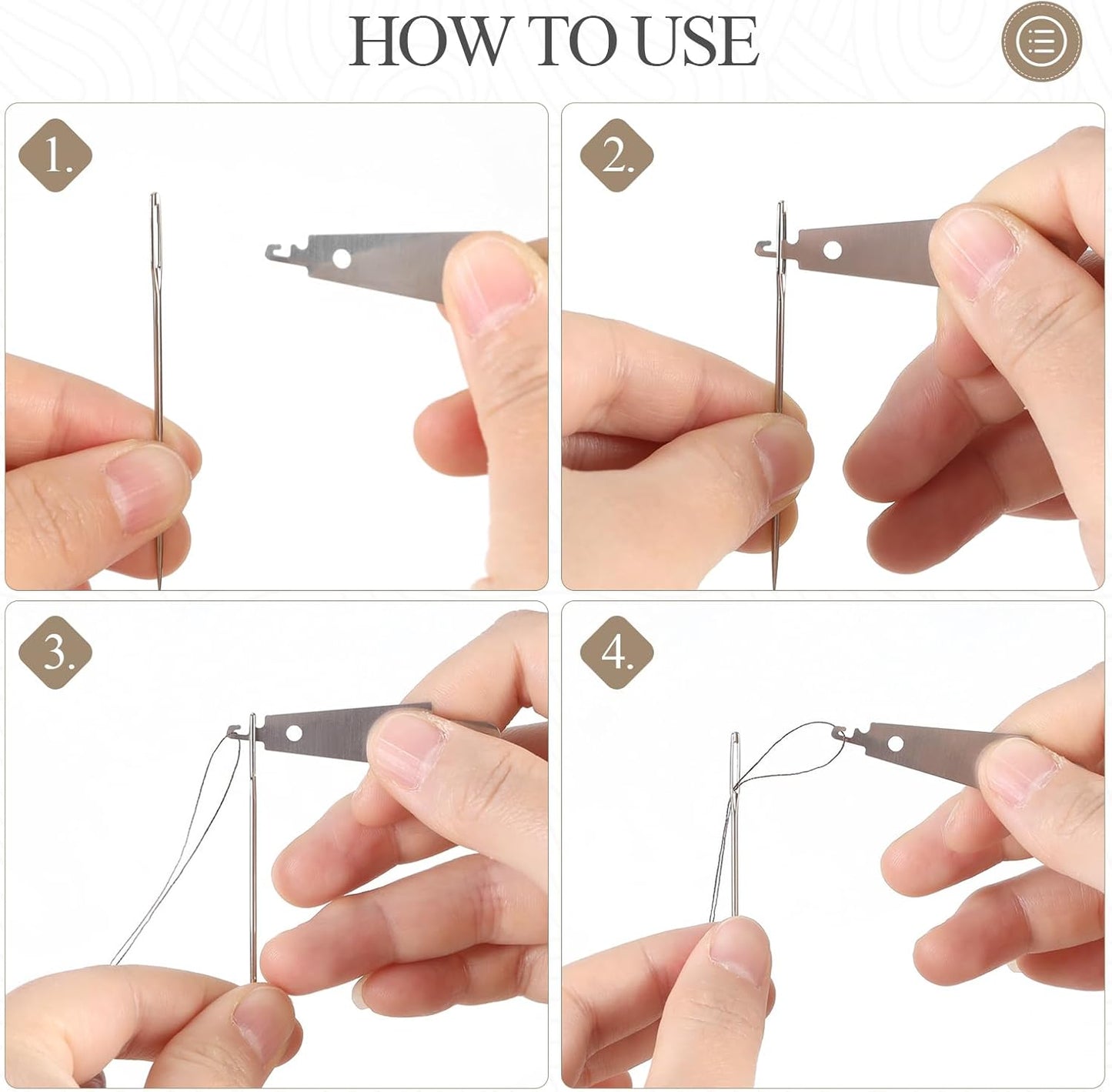 Dmrueia 60 Pcs Large Eye Embroidery Needles, 6 Sizes Hand Sewing Needles, Quilting Needles with Aluminum Tube, Sharp Needles for Art Crafts.