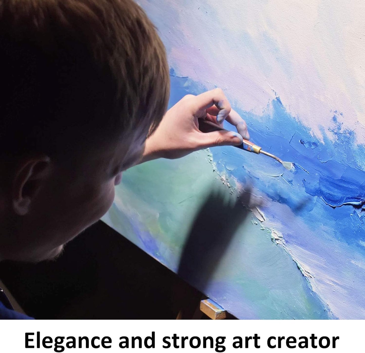 Honoson 16 Pieces Painting Knife Set Stainless Steel Palette Knife Set Draw Mixing Scraper Pallet Spatula with Wooden Handle for Oil Painting Accessories Acrylic Color Mixing Supplies (Red)