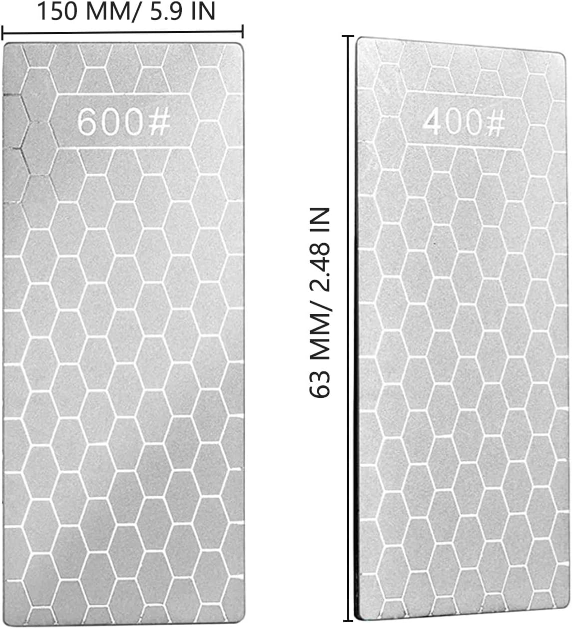 Diamond Sharpening Stone, 5 Pcs Knife Sharpening Stone for Kitchen Sharpening, Diamond Lapping Plate Coarse/Medium/Fine Grit Sharpener, 320/600/1000/2000/3000 Grit