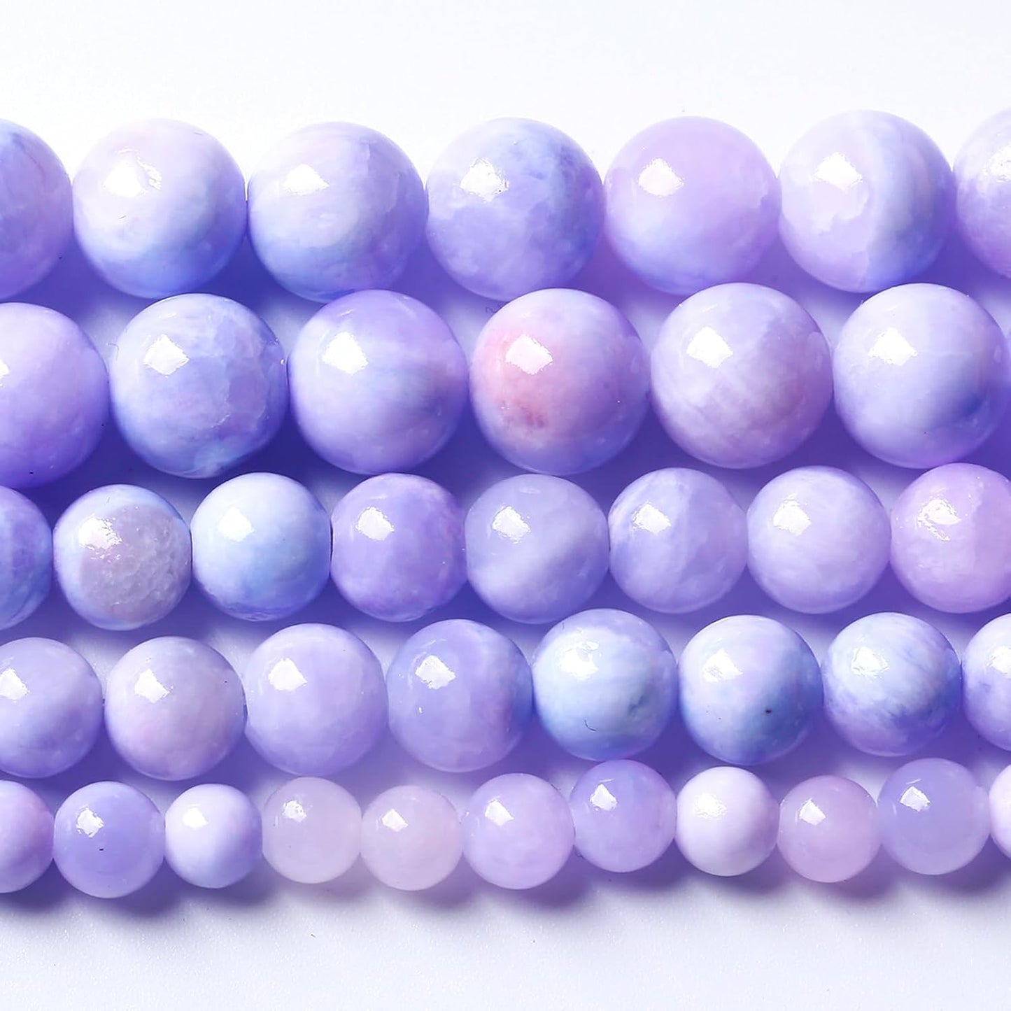 Galaxy Starry Purple Persian Jade Stone Beads Gem Round Loose Beads for Jewelry Making DIY Bracelet 120pcs 6mm 2 Strands 32"