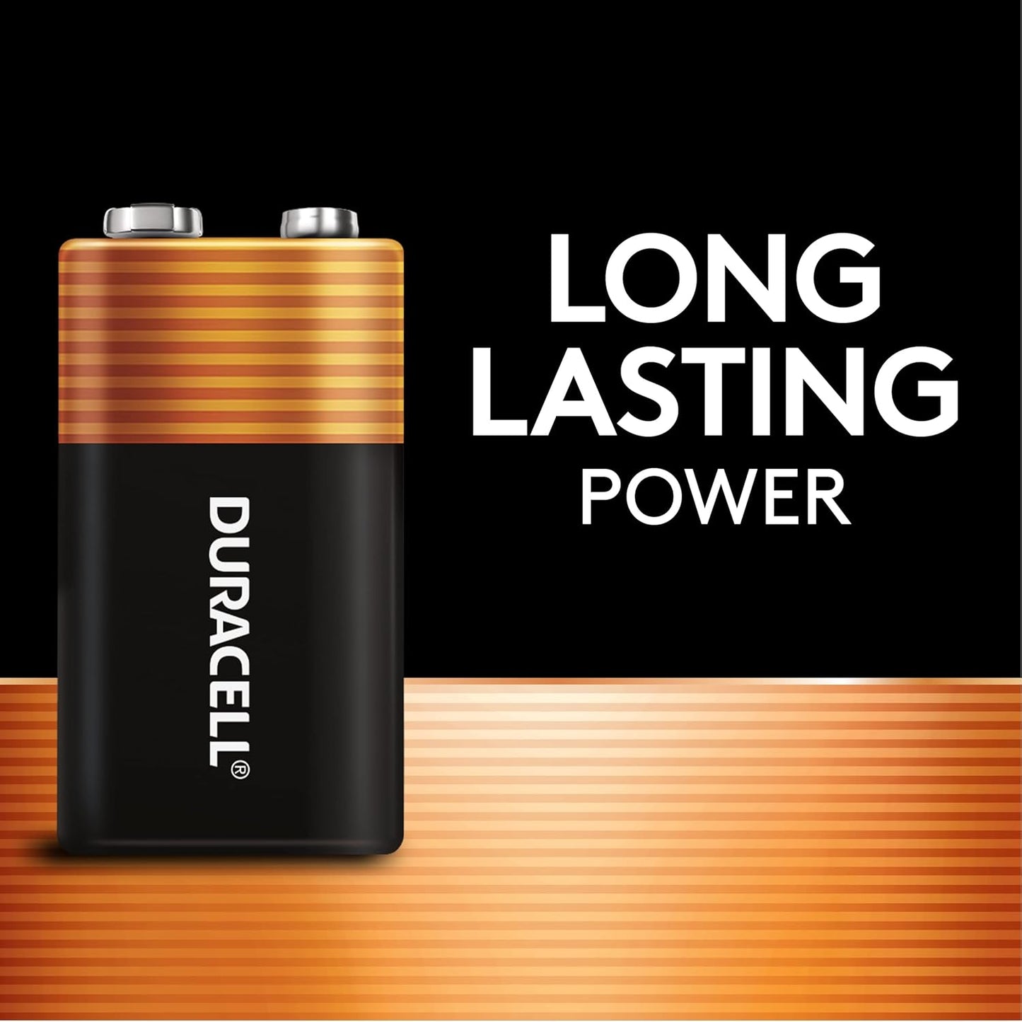 Duracell Coppertop 9V Battery, 6 Count (Pack of 1), 9 Volt Battery with Long-lasting Power, All-Purpose Alkaline 9V Battery for Household and Office Devices