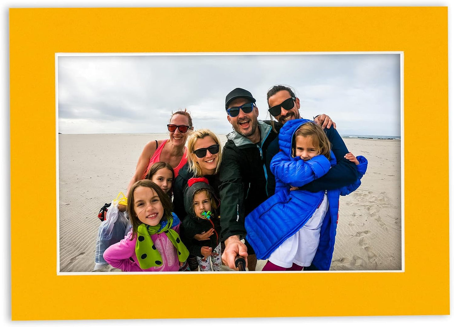 Pack of TEN 11x14 Mats Bevel Cut for 8.5x11 Photos - Acid Free Golden Orange Precut Matboards For Pictures, Photos, Framing - 4-ply Thickness