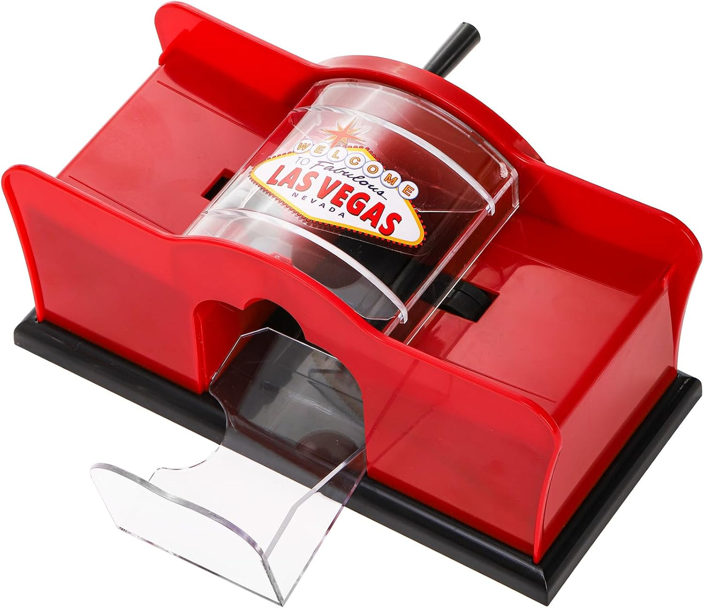 Frcctre Manual Card Shuffler 2 Deck with Hand Crank, Manual Poker Card Shuffler Cards Mixer Machine for Standard Size Playing Cards