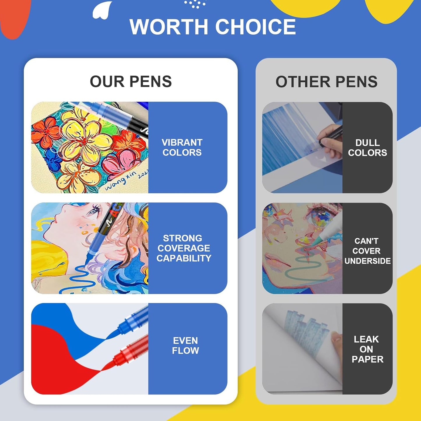 DICEKOO 240 Colors Acrylic Paint Markers, Soft Brush Tip Pens with Automatic Ink Control System, Waterproof, Quick-Drying, Lightfast, for Rock Painting, Canvas, Wood, Egg & DIY Crafts Art Supplies