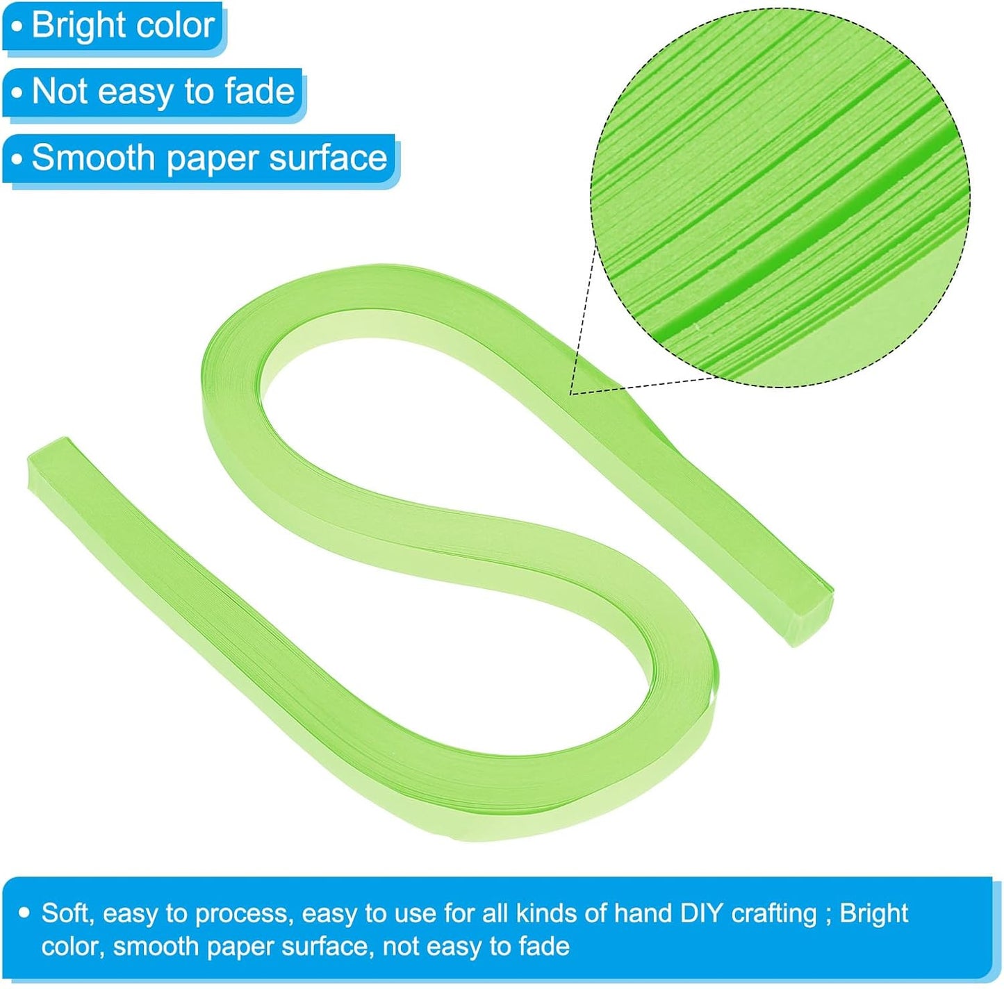 PATIKIL 360pcs Quilling Paper Strips Paper Flowers Quilling Kits 3/8"(10mm) Origami Paper for Adults Beginner Art Craft, 21"(54cm) Fluorescent Green