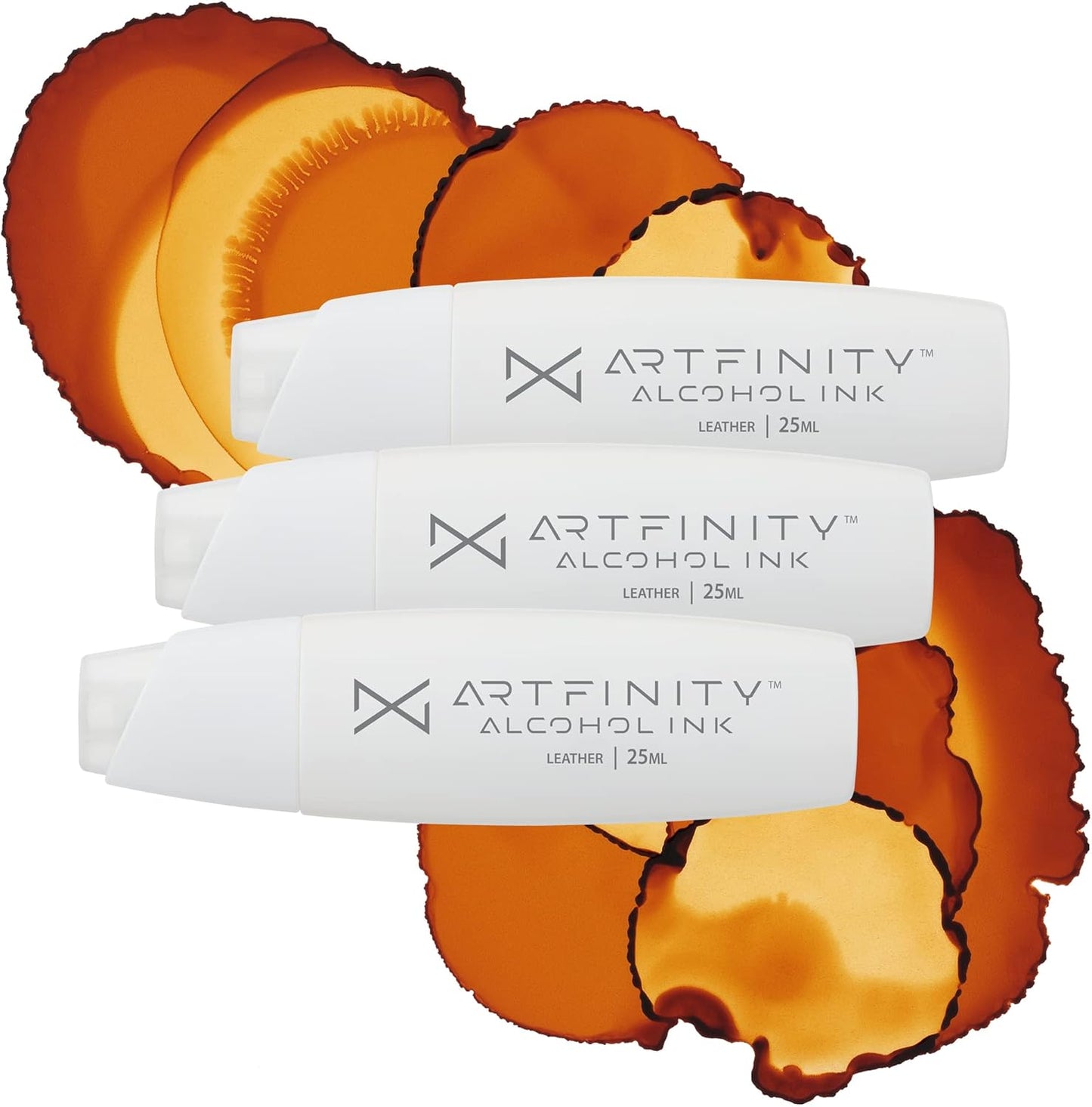 Alcohol Inks 3 Pack - Vibrant, Professional, Dye-Based Alcohol Inks for Artfinity Alcohol Markers, Artists, Drawing, & More! - Leather E2-5