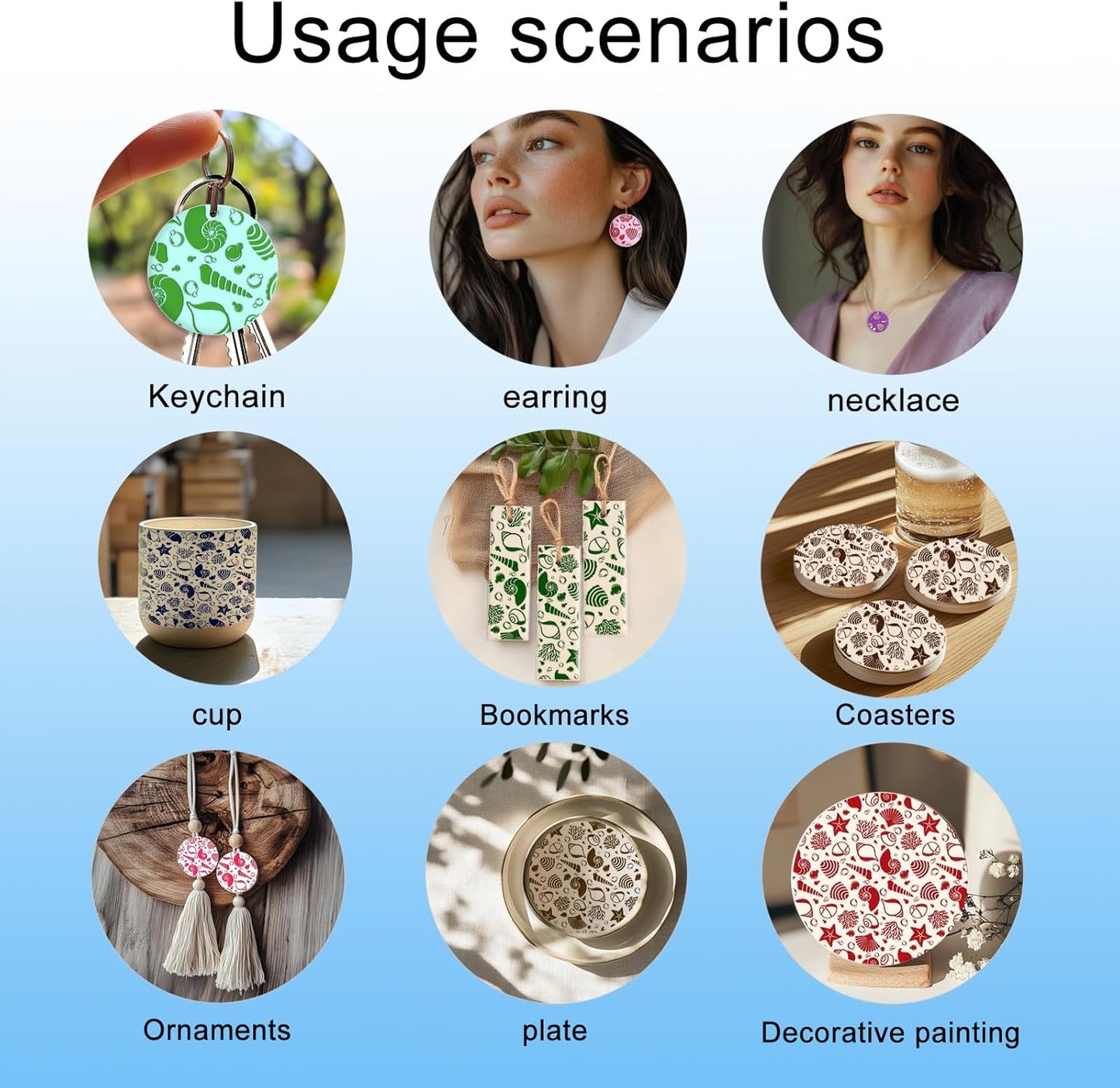 CHGCRAFT Tribal Elements Style Polymer Clay Texture Sheets Aztec Pattern Silicone Texture Stamp Clay Texture Mat Modeling Pattern Pad Sheets for Jewelry and Earrings Tools, 5.5x5.5 inch