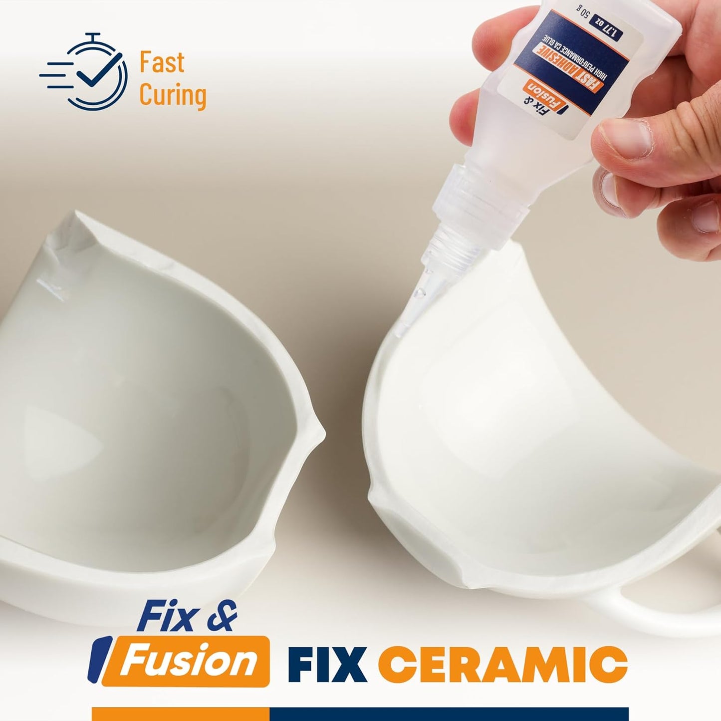 FIX & FUSION Ca Super Glue (1.77 Oz), Fast Adhesive/Cyanoacrylate Glue for Woodworking, Plastic, Rubber, Granite, DIY & Industrial, (3 Pack)