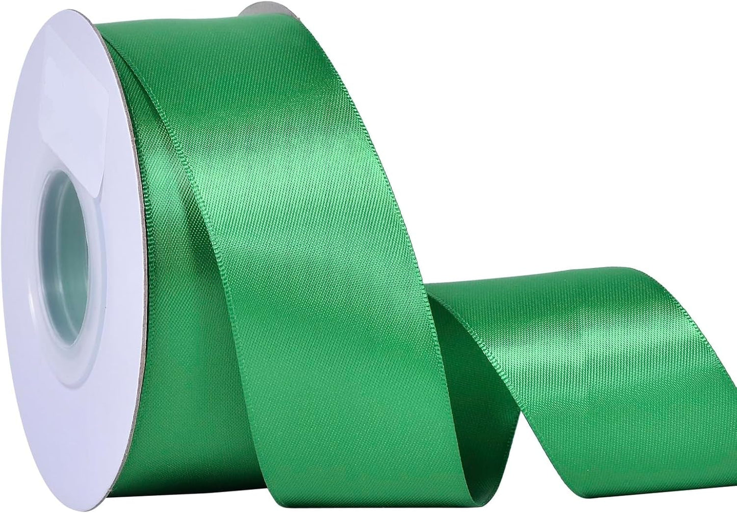 YAMA Green Double Faced Satin Ribbon, 1 1/2 Inch 25 Yards, Great for Crafts Bows Flower Bouquet Wedding Home Decor Gift Wrapping