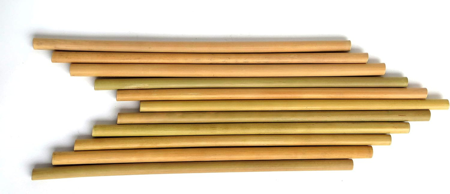 IA Crafts Bamboo Sticks, 60 Natural Bamboo Craft Sticks, 7.87' Long x 0.28'-0.32' Diameter, Perfect for DIY Crafts, Sign Making, and Photo Props