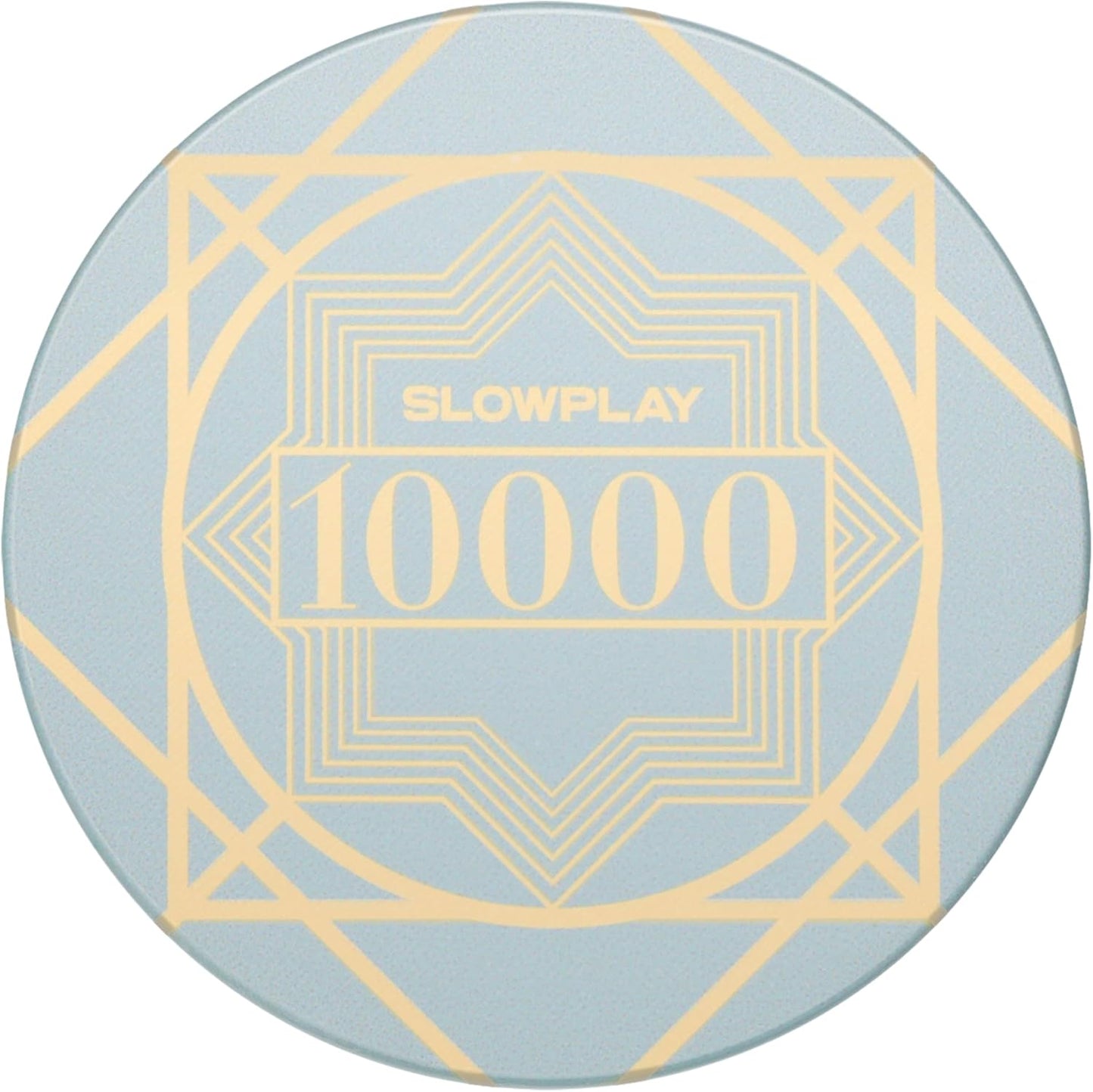 SLOWPLAY Nash Ceramic Poker Chips in Bulk, Casino Grade Ceramic 12-Gram Poker Chip for Texas Hold'em, 43mm Professional Chips Pack of 50 with Denomination of 10000