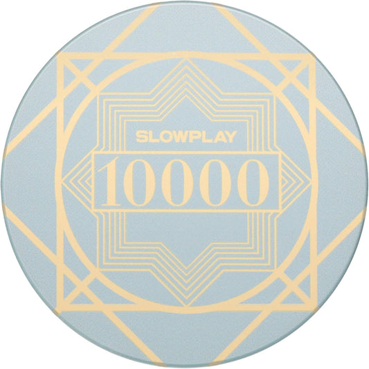 SLOWPLAY Nash Ceramic Poker Chips in Bulk, Casino Grade Ceramic 12-Gram Poker Chip for Texas Hold'em, 43mm Professional Chips Pack of 50 with Denomination of 10000