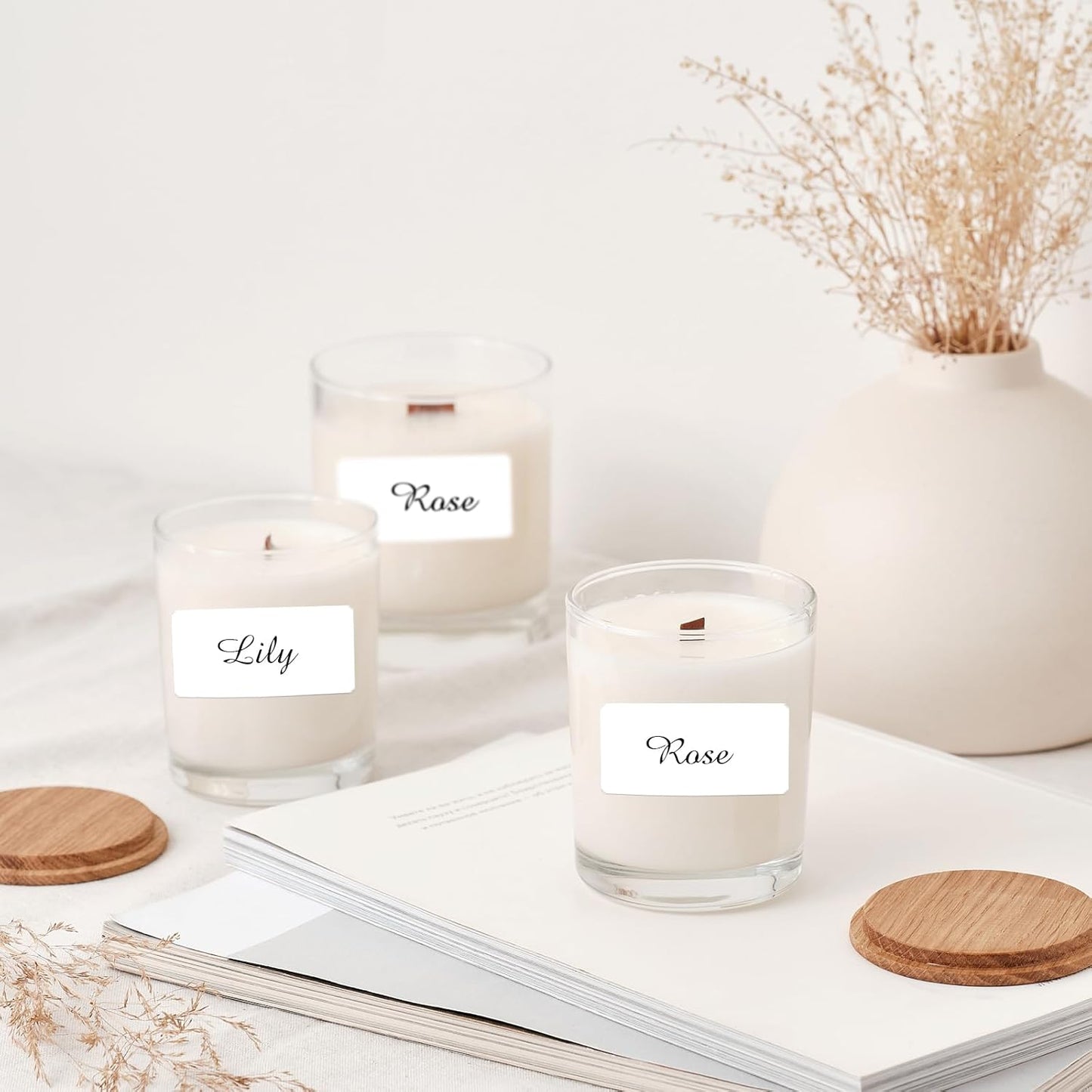 2x1 Inch Thermal Labels, White Thermal Printer Stickers, Waterproof Self-Adhesive Shipping Label Printer Sticker for Barcode, Name, Address, 300 Labels/Roll