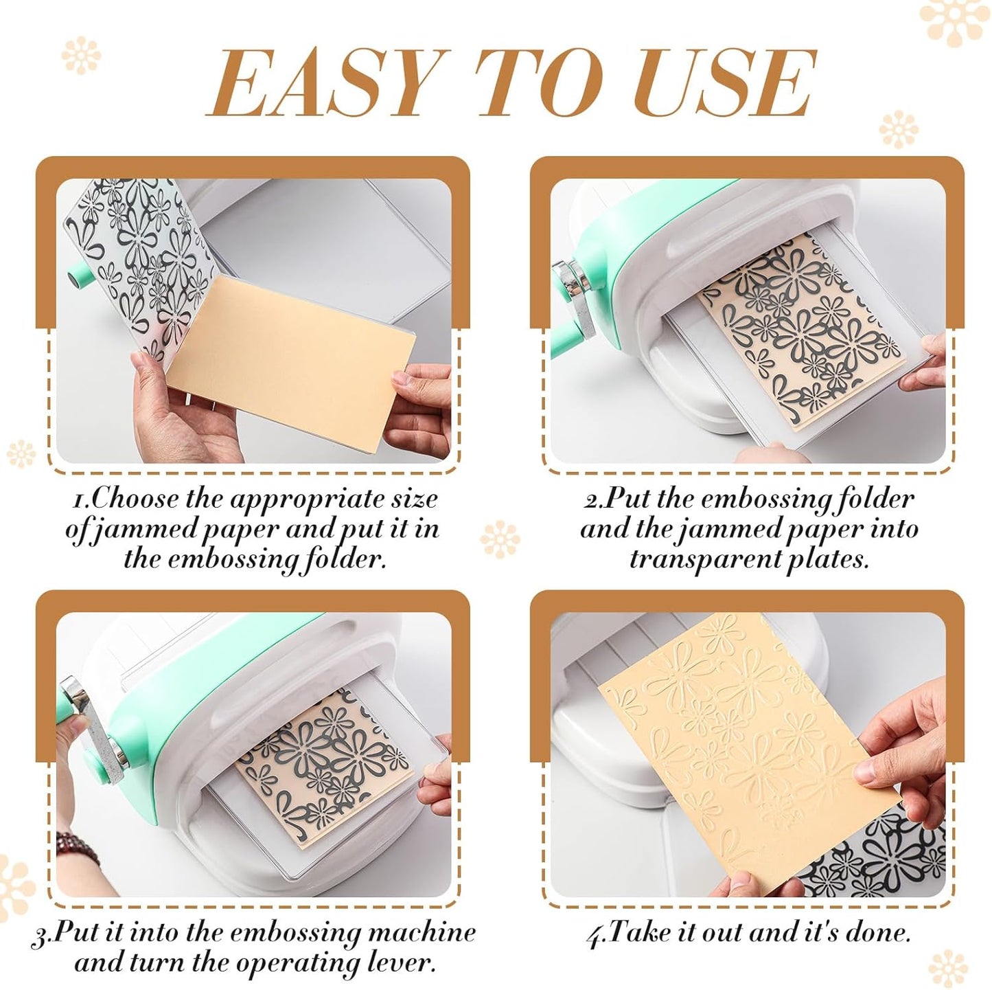 Geiserailie 8 Pcs Embossing Folders Embossing Machine Template Paper Card Folders for Christmas Card Making DIY Flower Scrapbook Photo Album Craft Decoration 5.9 x 4.1 Inch (Classic Style)