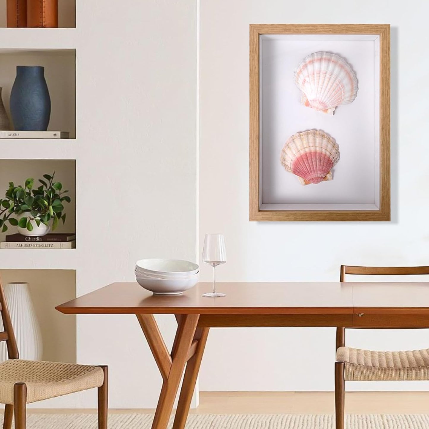 8 PCS 4-4.5 Inch Natural White Scallop Shells Sea Shells for DIY Craft Home Décor