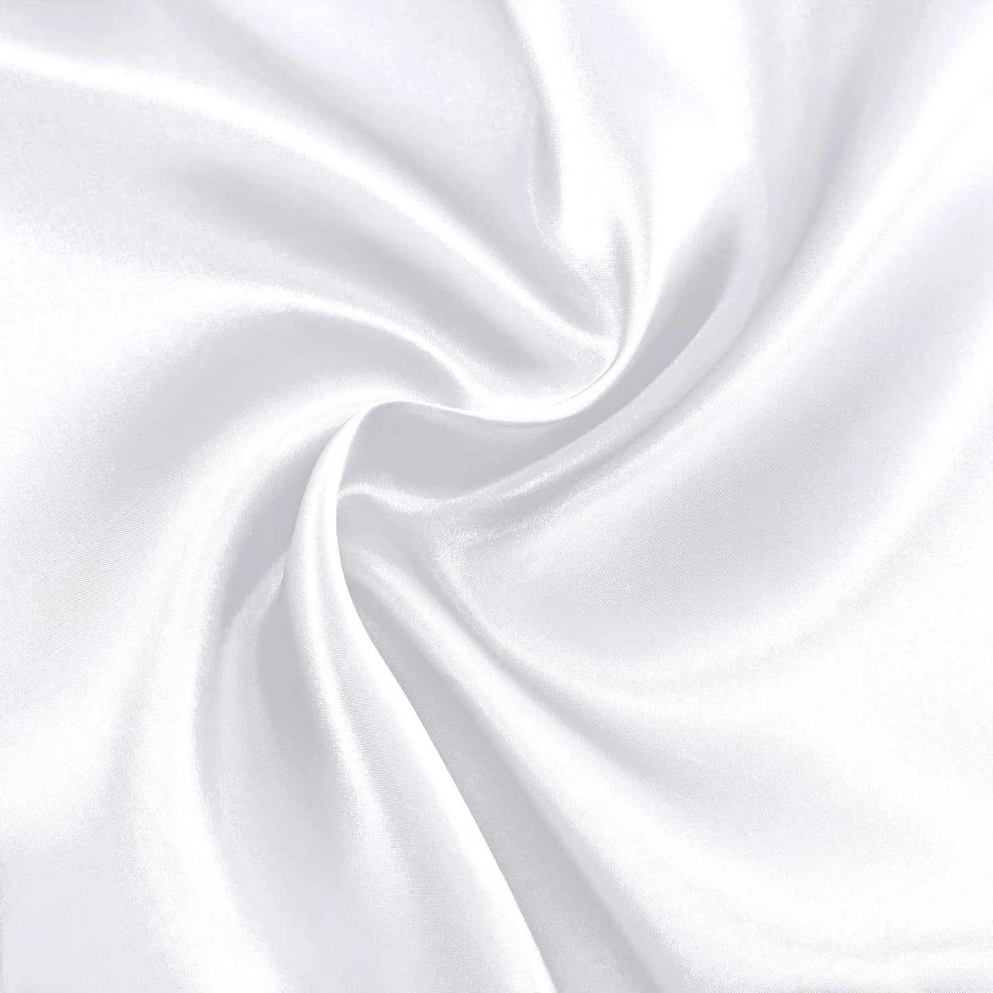 RUDONG M White Satin Fabric by The Yard, 3 Yard x 60 Inch Wide Silky Charmeuse Satin Fabric, Soft Satin Fabric for Wedding Decorations, Bridal Dress, Sewing, Accessories, DIY Crafts