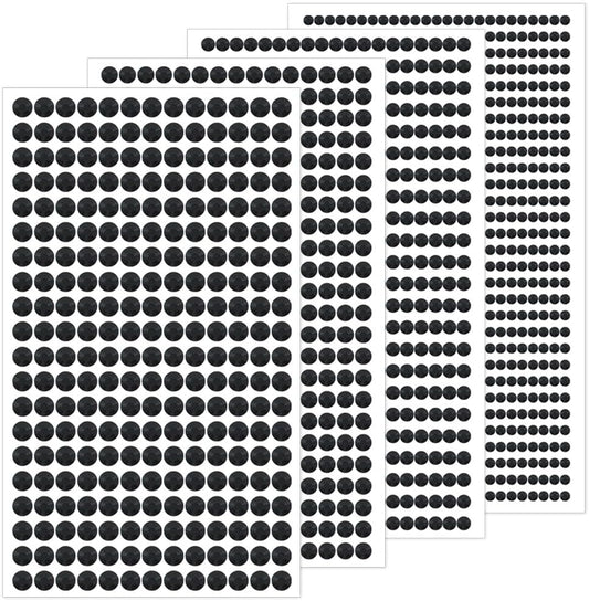 1799pcs Self Adhesive Face Gems Stickers, Hair Gems Rhinestones Stickers, Bling Jewels for Makeup, Crafts, Home Decor Scrapbooking Embellishments, 4 Sizes 3mm/4mm/5mm/6mm(Black Rhinestones)