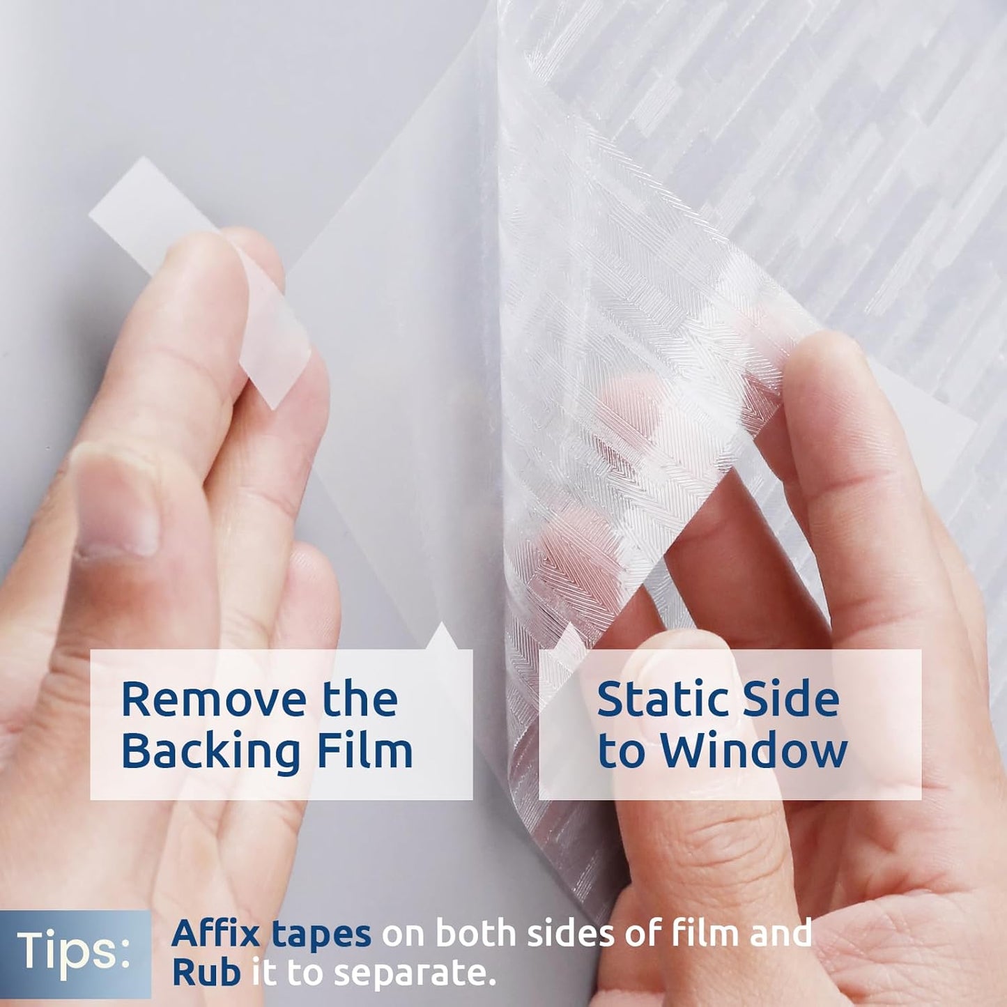 rabbitgoo Window Privacy Film, No Glue Frosted Glass Film, Static Cling UV Blocking Non Adhesive Reusable Heat Control Window Vinyl Clings for Home, Office, Frosted Silk, 35.4 x 78.7 Inches