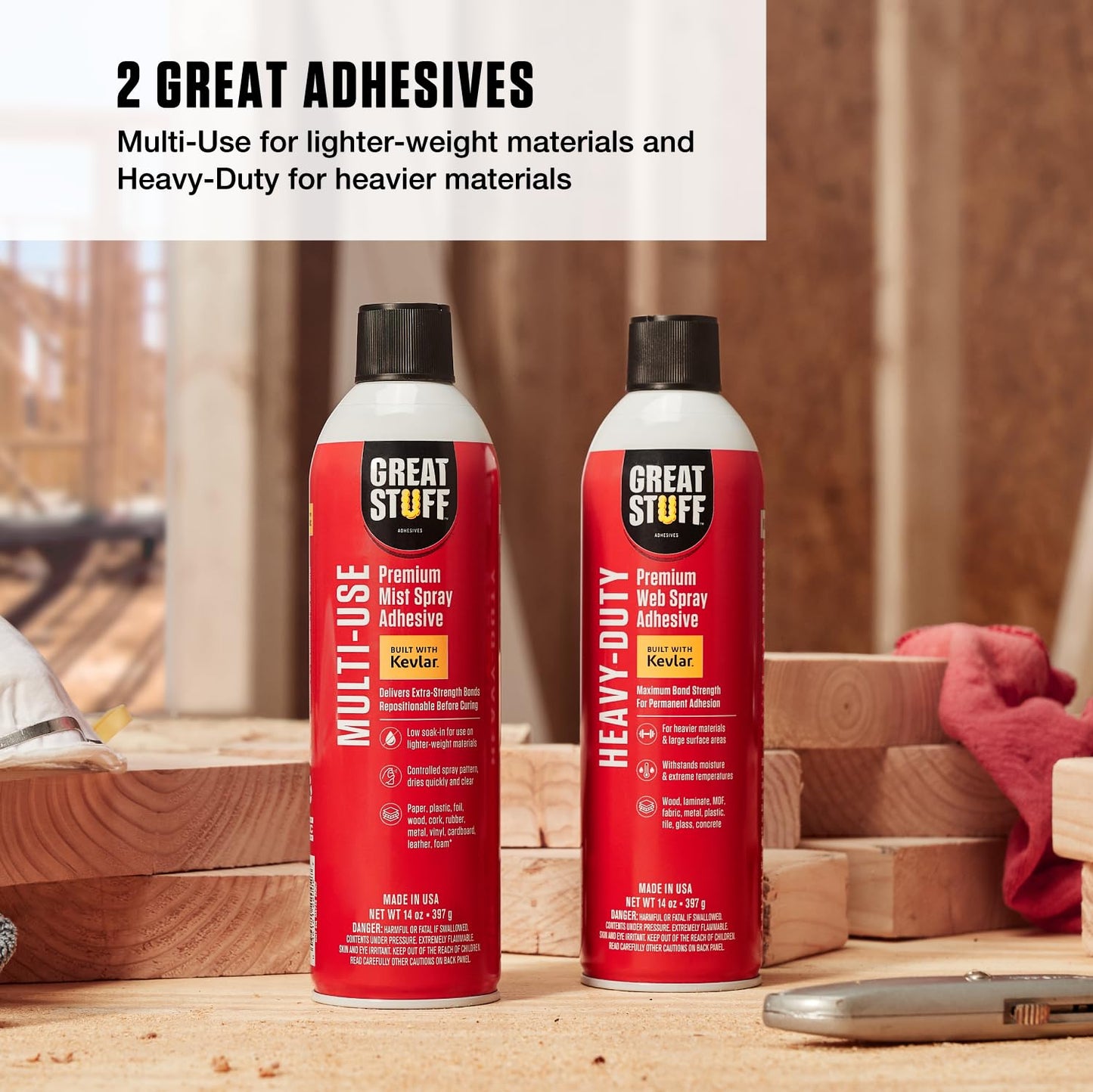 Great Stuff™ Heavy-Duty Web Adhesive 3-Pack - 14 oz - Aerosol