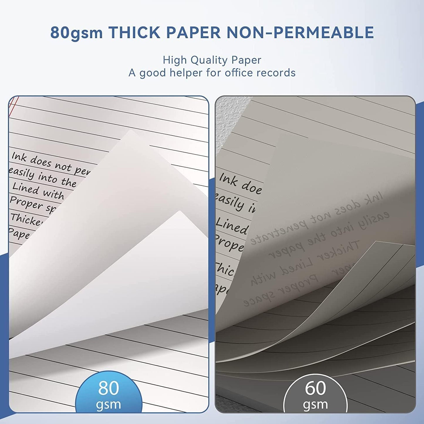 5" x 8" Note Pads 12 Pack of Legal Pads 30 Sheets Notepad College Ruled Small Writing Pads Perforated Pages Paper Pads 80GSM Heavyweight Paper Note Pads for Home, Office, or School