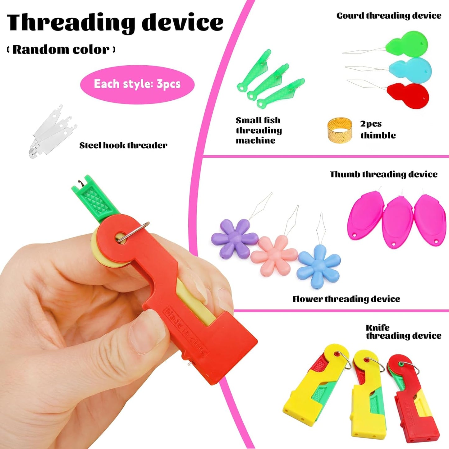 Fedmut Needle Threaders for Hand Sewing Embroidery Needle Threader Tool 20pcs for Hand Sewing, Sewing Machine, DIY Craft Project