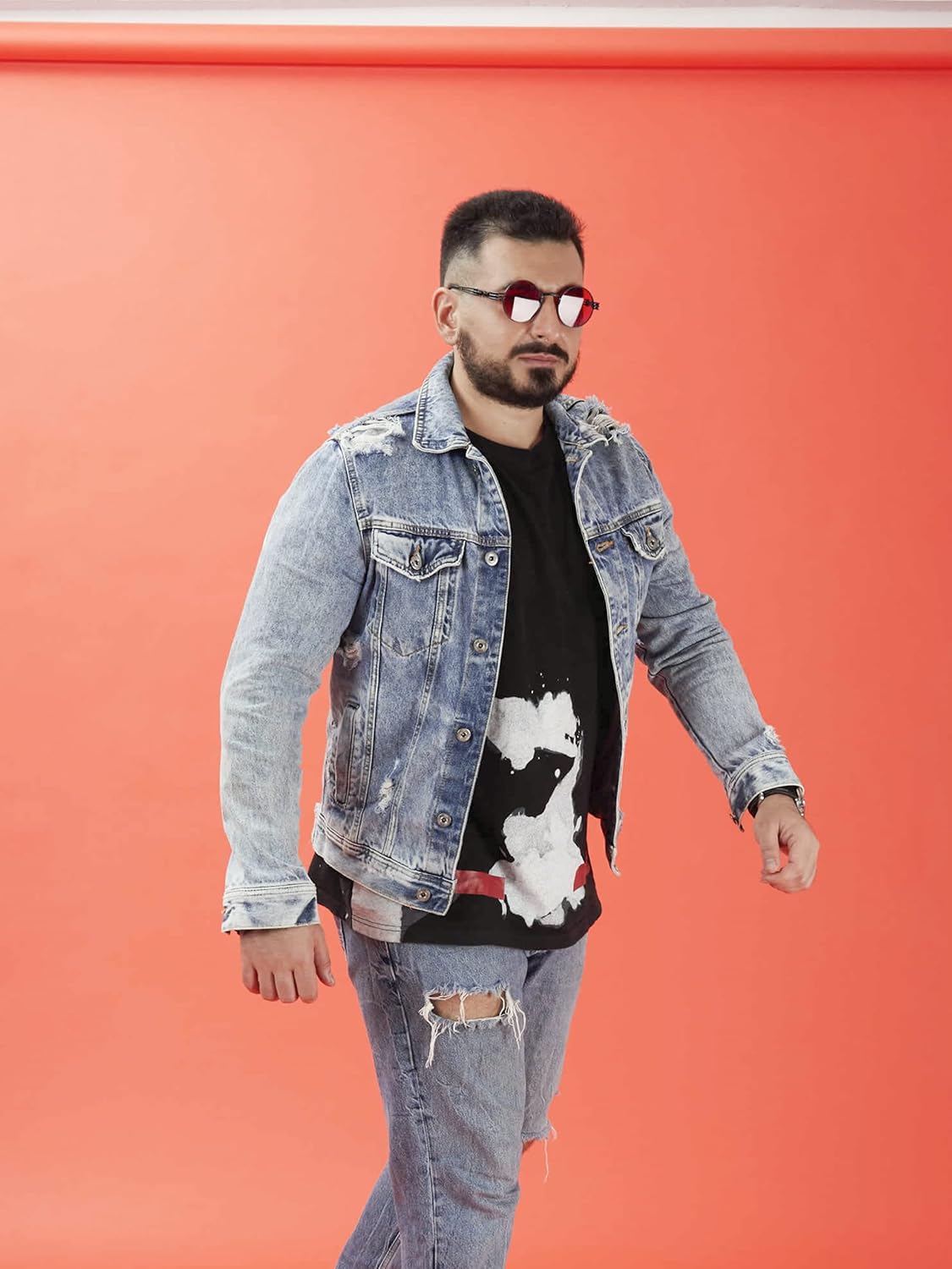 Seamless Photography Background Paper Roll, Orange Photo Paper Backdrop for Photography, Video and Streaming (53''x16 'Bright Orange)