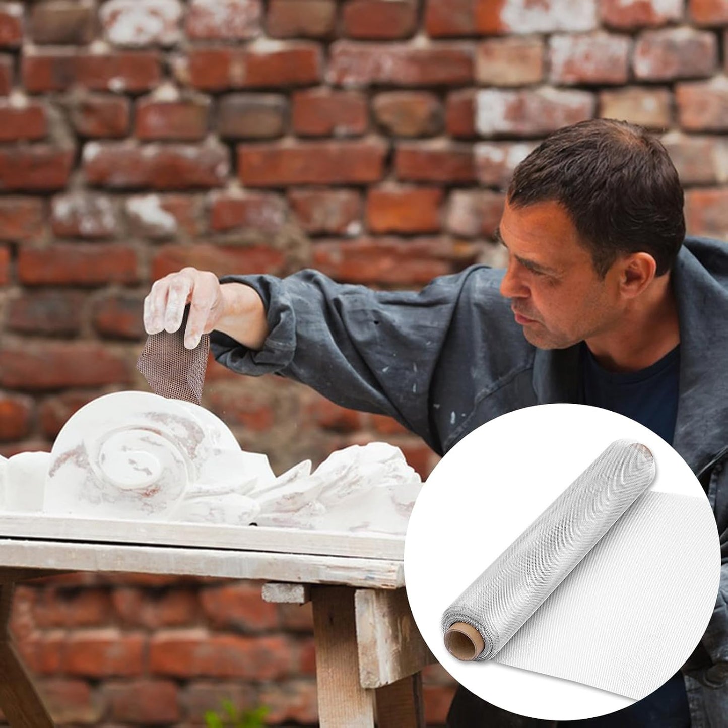 Aluminum Wire Mesh for Arts and Craft Sculpting Mesh Roll 24 Inch by 10 Foot for Sculpture Projects Craft Wire Mesh for Crafts (Silver, 24inch x 10foot)