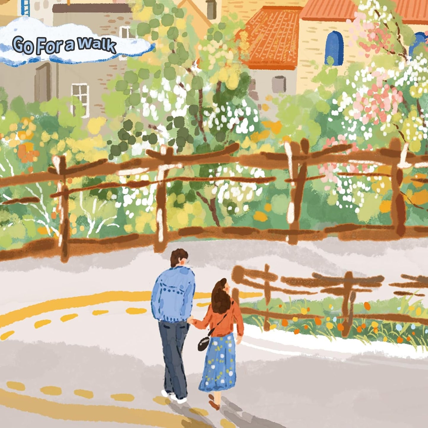 MOMIBOOK Puzzles for Adults 1000 Pieces Jigsaw Puzzles of Go for A Walk, Painting Image Difficult Challenging Hard Impossible Puzzle Unique Funny Party Christmas Birthday Gifts