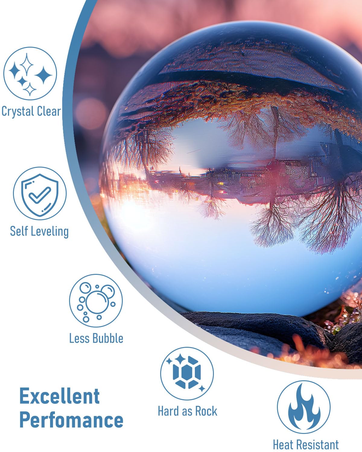 4 Gallon Epoxy Resin Kit with Mica Powder, Gold Foil, Cups & Stick, Crystal Clear Resin Beginner Supplies for Coating Casting Table, Molds, Jewelry Making, DIY Art Craft, 1:1 Ratio