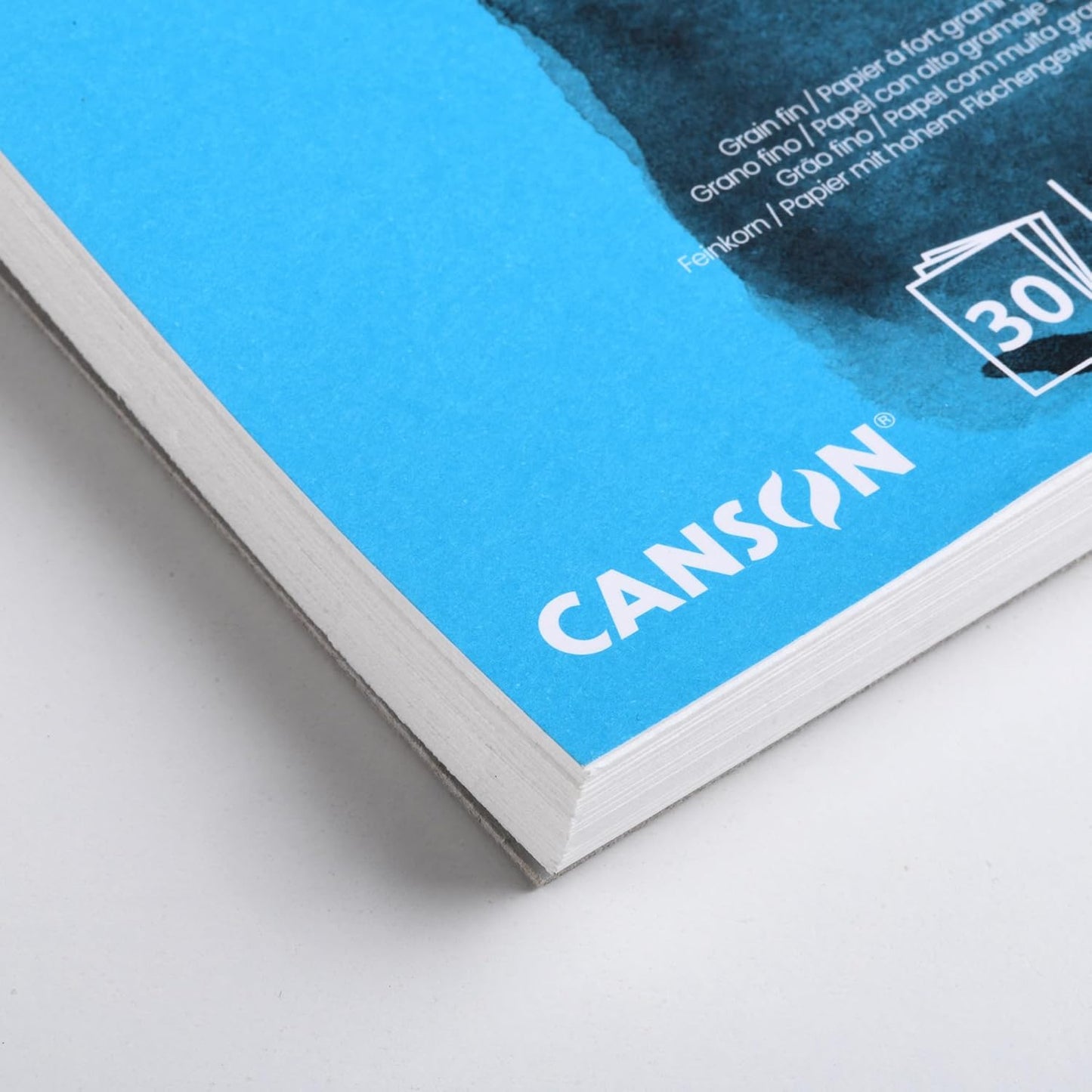 CANSON XL Watercolour 300gsm A5 Paper, Cold Pressed, Spiral Pad Short Side, 30 White Sheets, Ideal for Professional Artists