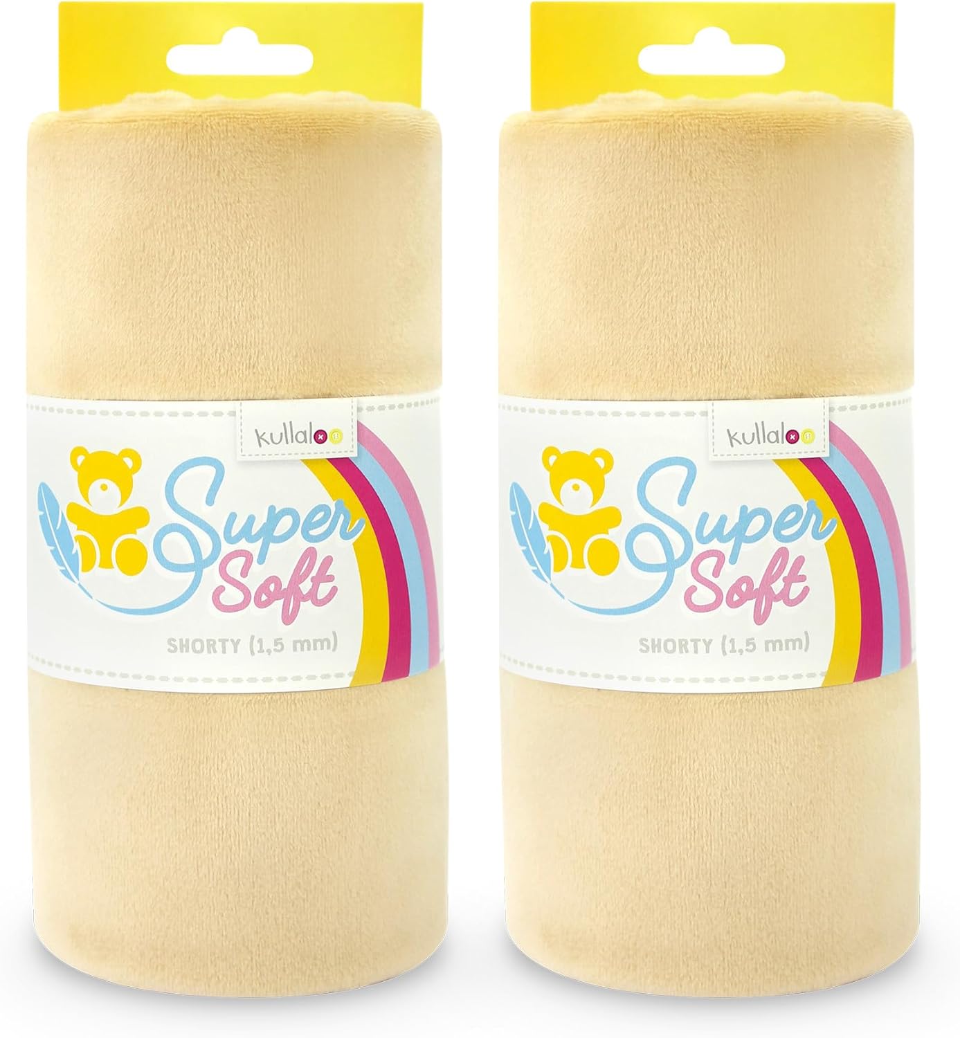 kullaloo Plush Fabric | Solid Camel Minky Fabric for Sewing (Pack of 2 | Super Soft Cuddle Material | 39.5x29.5 | Plushies, Baby Blankets, Pillows, Dog Beds, Cat Beds, Baby Accessories, Apparel