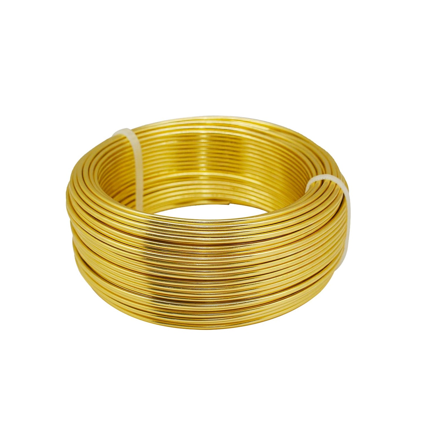 12 Gauge Aluminum Craft Wire, 2mm×30Yards Bendable Metal Craft Wire for Bonsai Plant Stand, Doll Skeletons, Wire Sculpture, Jewelry Making and Home Decorations (Golden)