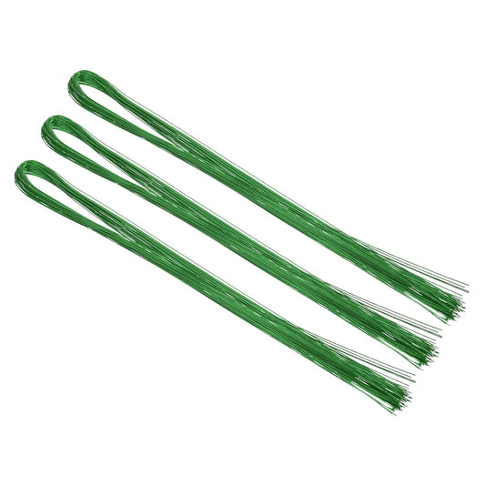 PATIKIL 32 Inch 22 Gauge Floral Stem Wire, 2 Pack/80 Pieces Bouquet Stem Paper Wrapped for DIY Crafts Flower Arrangements, Green