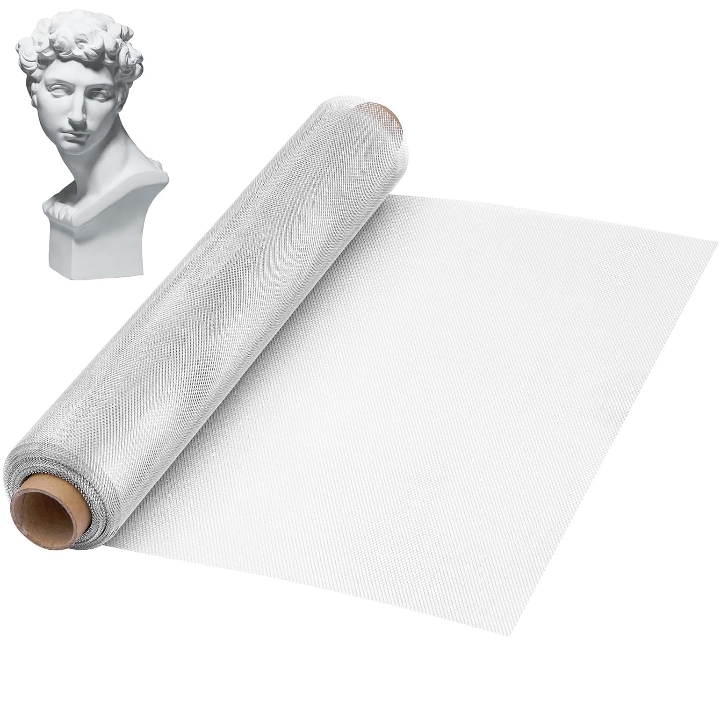 Aluminum Wire Mesh for Arts and Craft Sculpting Mesh Roll 24 Inch by 10 Foot for Sculpture Projects Craft Wire Mesh for Crafts (Silver, 24inch x 10foot)