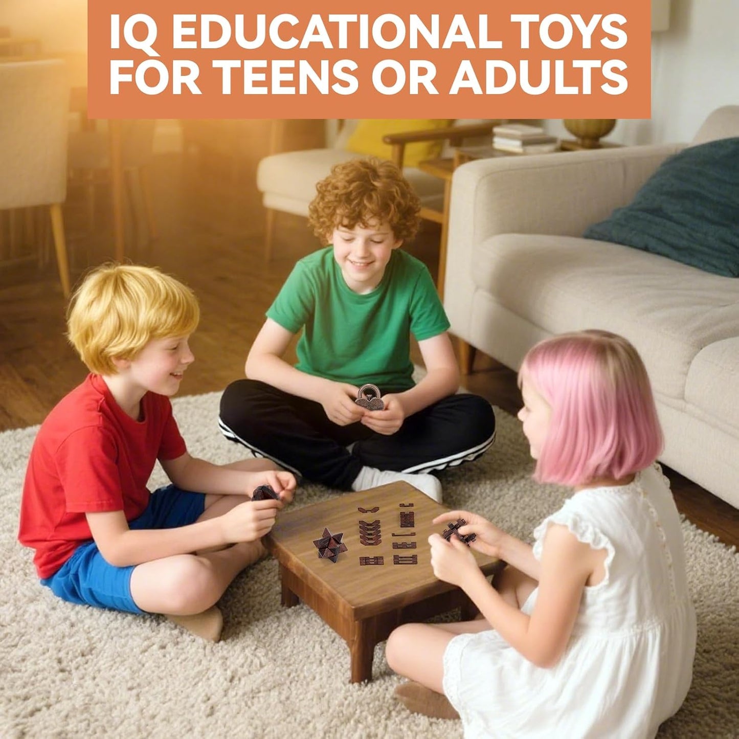 8 Pcs Brain Teaser Puzzles for Adults Teens - Metal Puzzles 3D Puzzle Game Toys for Adults Teens - Unlock Interlocking Puzzle Adult IQ Education Smart Toys