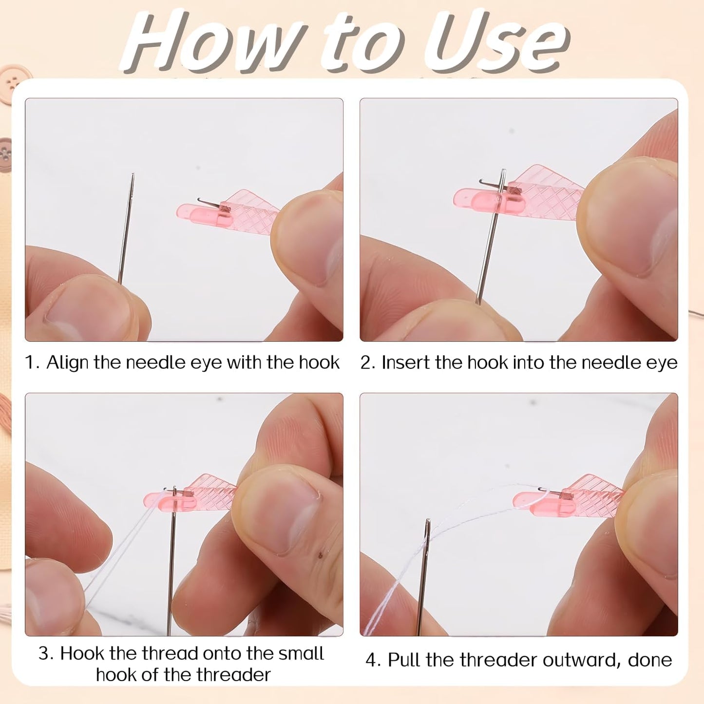 Fish Mouth Needle Threader for Sewing Machine, Quick Sewing Needle Threader Tool, Fish Type Sewing Machine Needle Threader, Sewing Threaders for DIY and Sewing Machine (Mixed Color)