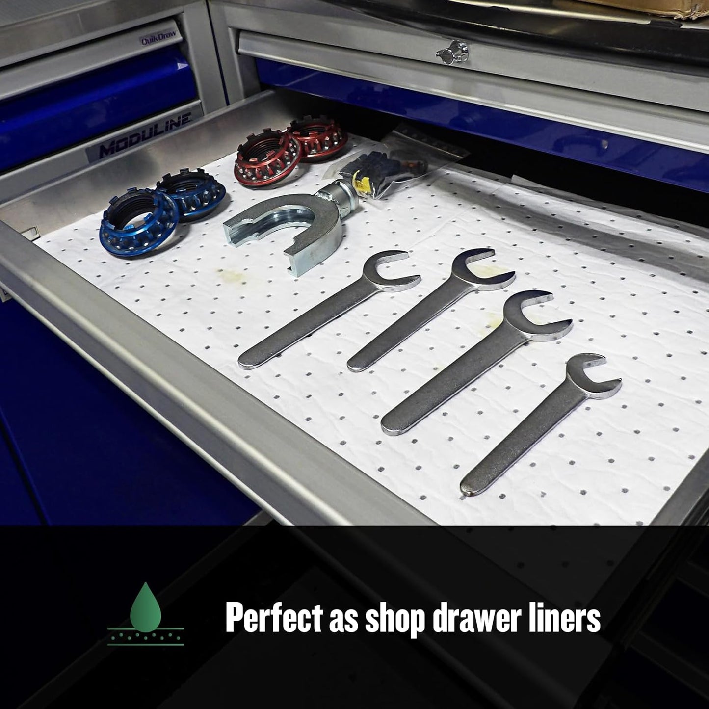 FlashDry Oil Absorbent Roll – High Absorbency of Oil-Based Liquids, Water-Repellent, Tear-Resistant, Premium Mats, Ideal for Garage, Driveway, Automotive, Marine Use, 15” in x 144' ft