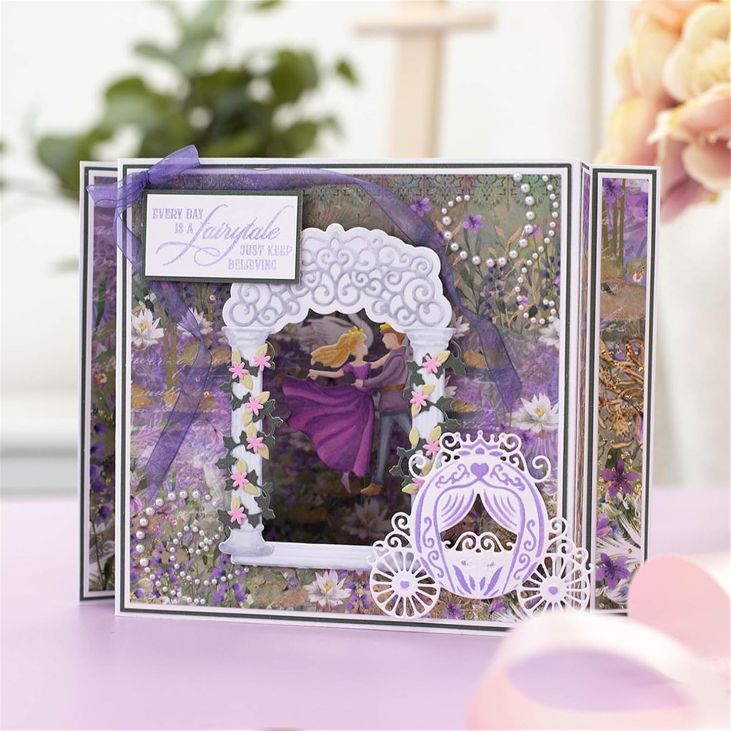 Cutting Dies Metal Stencils Scrapbooking Tools DIY Embossing Template for Paper Card Making Album Arts Crafts Supplies (Fairy carriage-8x6.8cm)